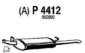 Rear muffler in the group  at  Professional Parts Sweden AB (P4412)