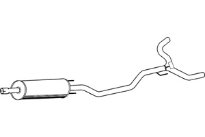 Intermediate muffler in the group  at  Professional Parts Sweden AB (P4436)