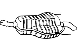 Rear muffler i gruppen Tillflligt dolda artiklar hos  Professional Parts Sweden AB (P4442)