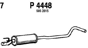 Intermediate muffler in the group  at  Professional Parts Sweden AB (P4448)