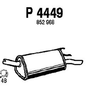 Rear muffler in the group  at  Professional Parts Sweden AB (P4449)