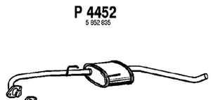 Intermediate muffler in the group  at  Professional Parts Sweden AB (P4452)