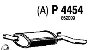 Rear muffler in the group  at  Professional Parts Sweden AB (P4454)