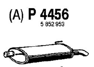 Rear muffler in the group  at  Professional Parts Sweden AB (P4456)