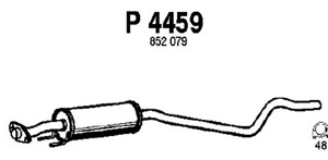 Intermediate muffler in the group  at  Professional Parts Sweden AB (P4459)