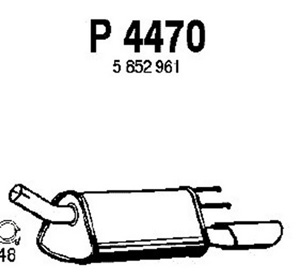 Rear muffler in the group  at  Professional Parts Sweden AB (P4470)