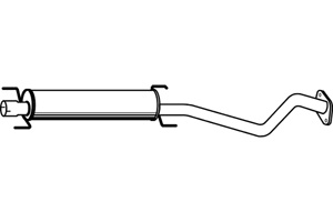 Intermediate muffler in the group  at  Professional Parts Sweden AB (P4487)