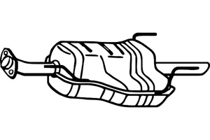 Rear muffler i gruppen Tillflligt dolda artiklar hos  Professional Parts Sweden AB (P4491)
