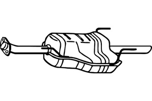 Rear muffler in the group Exhaust parts / Exhaust muffler & kits at  Professional Parts Sweden AB (P4493)