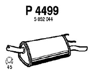 Rear muffler in the group  at  Professional Parts Sweden AB (P4499)