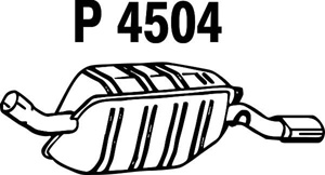 Rear muffler in the group  at  Professional Parts Sweden AB (P4504)