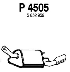 Rear muffler in the group  at  Professional Parts Sweden AB (P4505)