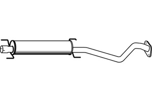 Intermediate muffler in the group  at  Professional Parts Sweden AB (P4508)