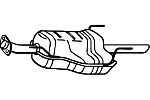 Rear muffler in the group  at  Professional Parts Sweden AB (P4509)