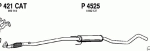 Intermediate muffler in the group  at  Professional Parts Sweden AB (P4525)