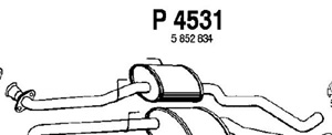 Intermediate muffler in the group  at  Professional Parts Sweden AB (P4531)