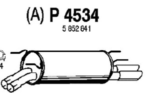 Rear muffler in the group  at  Professional Parts Sweden AB (P4534)