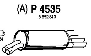 Rear muffler in the group  at  Professional Parts Sweden AB (P4535)