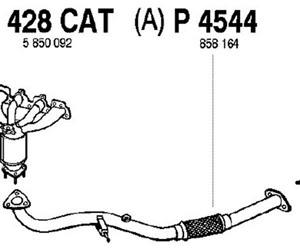 Intermediate pipe in the group  at  Professional Parts Sweden AB (P4544)