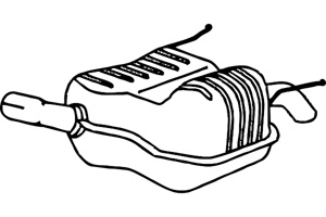 Rear muffler in the group  at  Professional Parts Sweden AB (P4553)