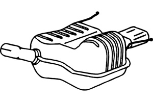 Rear muffler in the group  at  Professional Parts Sweden AB (P4554)
