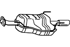 Rear muffler in the group  at  Professional Parts Sweden AB (P4559)