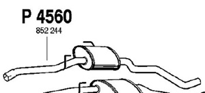 Intermediate muffler in the group  at  Professional Parts Sweden AB (P4560)