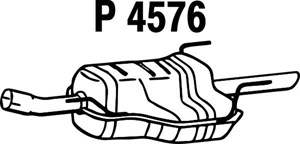 Rear muffler in the group  at  Professional Parts Sweden AB (P4576)