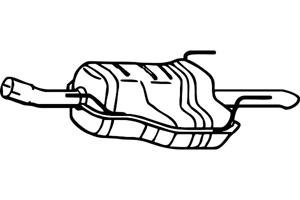Rear muffler i gruppen Tillflligt dolda artiklar hos  Professional Parts Sweden AB (P4583)