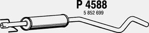 Intermediate muffler in the group  at  Professional Parts Sweden AB (P4588)