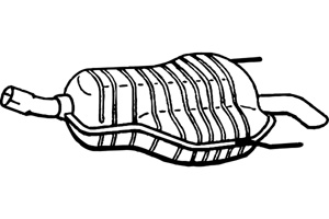Rear muffler in the group  at  Professional Parts Sweden AB (P4591)