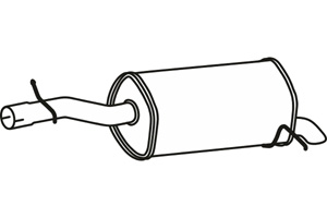 Rear muffler in the group Exhaust parts / Exhaust muffler & kits at  Professional Parts Sweden AB (P46007)