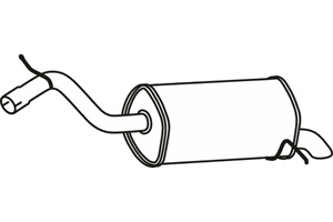 Rear muffler in the group Exhaust parts / Exhaust muffler & kits at  Professional Parts Sweden AB (P46008)