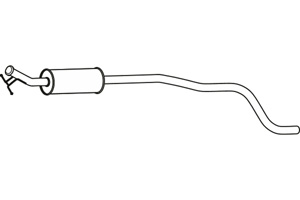 Intermediate muffler in the group Exhaust parts / Exhaust muffler & kits at  Professional Parts Sweden AB (P46020)