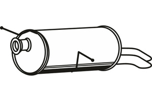 Rear muffler in the group Exhaust parts / Exhaust muffler & kits at  Professional Parts Sweden AB (P4644)