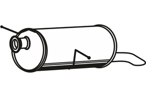 Rear muffler in the group Exhaust parts / Exhaust muffler & kits at  Professional Parts Sweden AB (P4646)