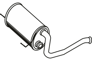Intermediate muffler in the group  at  Professional Parts Sweden AB (P4651)