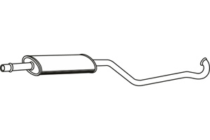 Intermediate muffler in the group  at  Professional Parts Sweden AB (P4653)