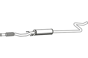 Intermediate muffler in the group  at  Professional Parts Sweden AB (P4661)