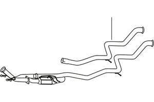 Intermediate pipe in the group Exhaust parts / Exhaust muffler & kits at  Professional Parts Sweden AB (P4665)