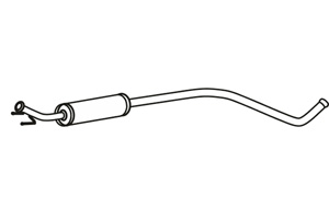 Intermediate muffler in the group Exhaust parts / Exhaust muffler & kits at  Professional Parts Sweden AB (P4682)