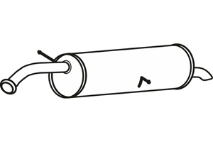 Rear muffler in the group Exhaust parts / Exhaust muffler & kits at  Professional Parts Sweden AB (P4683)