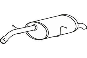 Rear muffler in the group Exhaust parts / Exhaust muffler & kits at  Professional Parts Sweden AB (P4687)