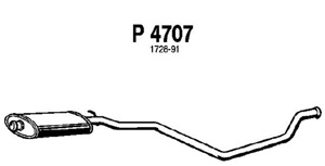 Intermediate muffler in the group  at  Professional Parts Sweden AB (P4707)