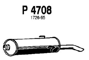 Rear muffler in the group  at  Professional Parts Sweden AB (P4708)