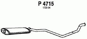 Intermediate muffler in the group  at  Professional Parts Sweden AB (P4715)