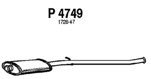 Intermediate muffler in the group  at  Professional Parts Sweden AB (P4749)