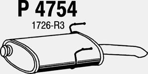 Rear muffler in the group  at  Professional Parts Sweden AB (P4754)