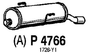 Rear muffler in the group  at  Professional Parts Sweden AB (P4766)
