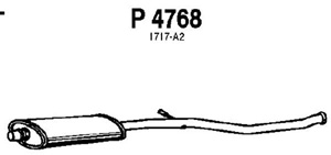 Intermediate muffler in the group  at  Professional Parts Sweden AB (P4768)